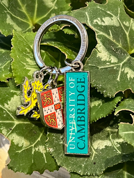 Cambridge University Lion Shield and Bar Charm Metal & Epoxy Keyring