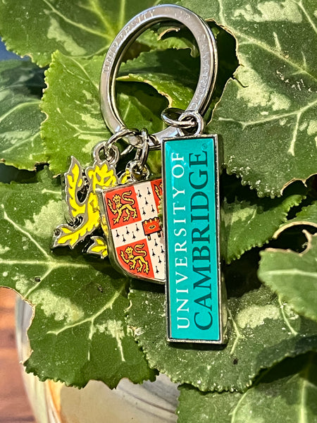 Cambridge University Lion Shield and Bar Charm Metal & Epoxy Keyring