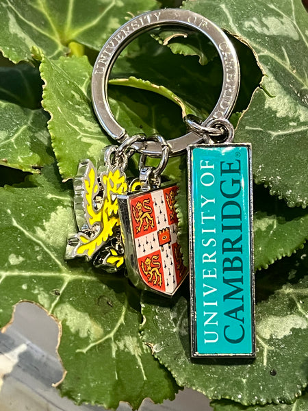 Cambridge University Lion Shield and Bar Charm Metal & Epoxy Keyring