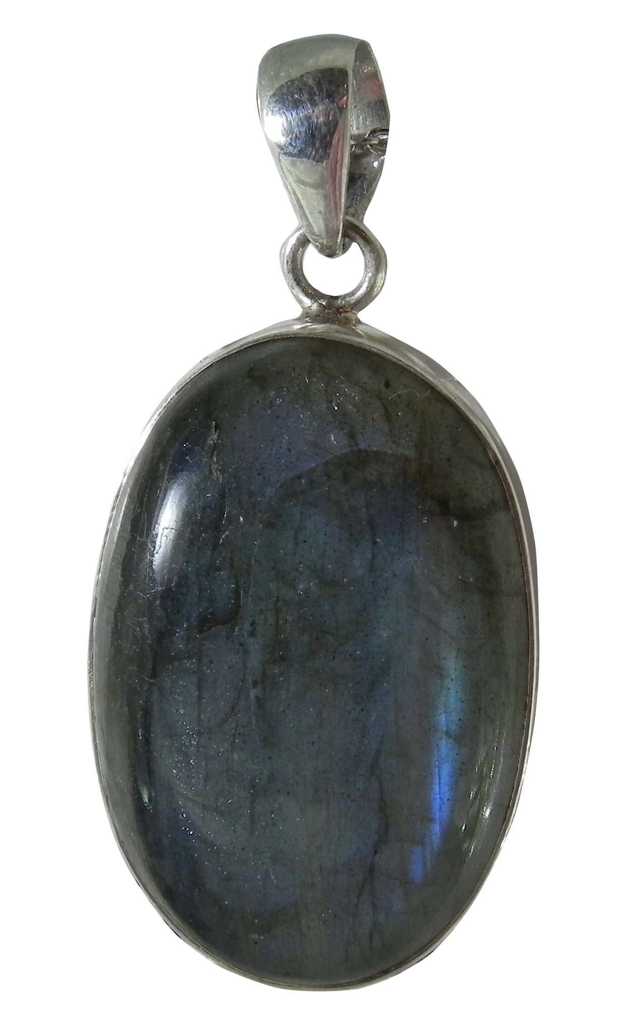 Labradorite Oval Pendent - Sterling Silver