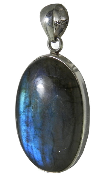 Labradorite Oval Pendent - Sterling Silver