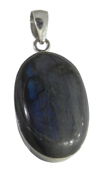 Labradorite Oval Pendent - Sterling Silver