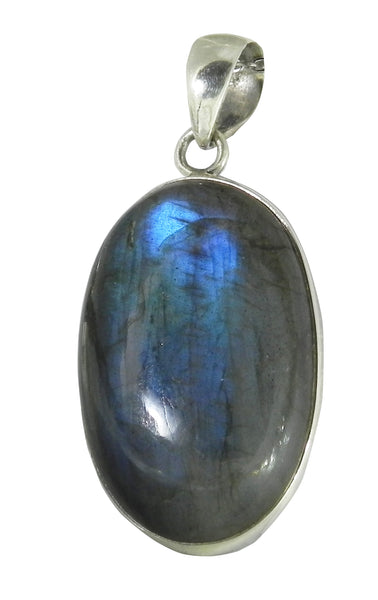 Labradorite Oval Pendent - Sterling Silver