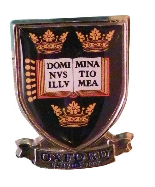 Oxford University Shield & Scroll Metal Pin Badge - Oxford Souvenir