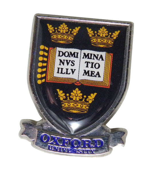 Oxford University Shield & Scroll Metal Pin Badge - Oxford Souvenir