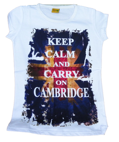 Keep Calm Cambridge T-shirt - Funny Tshirt from Cambridge, England