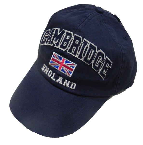 Cambridge England Cap - Adjustable Cap with Union Jack and Cambridge Applique Writing
