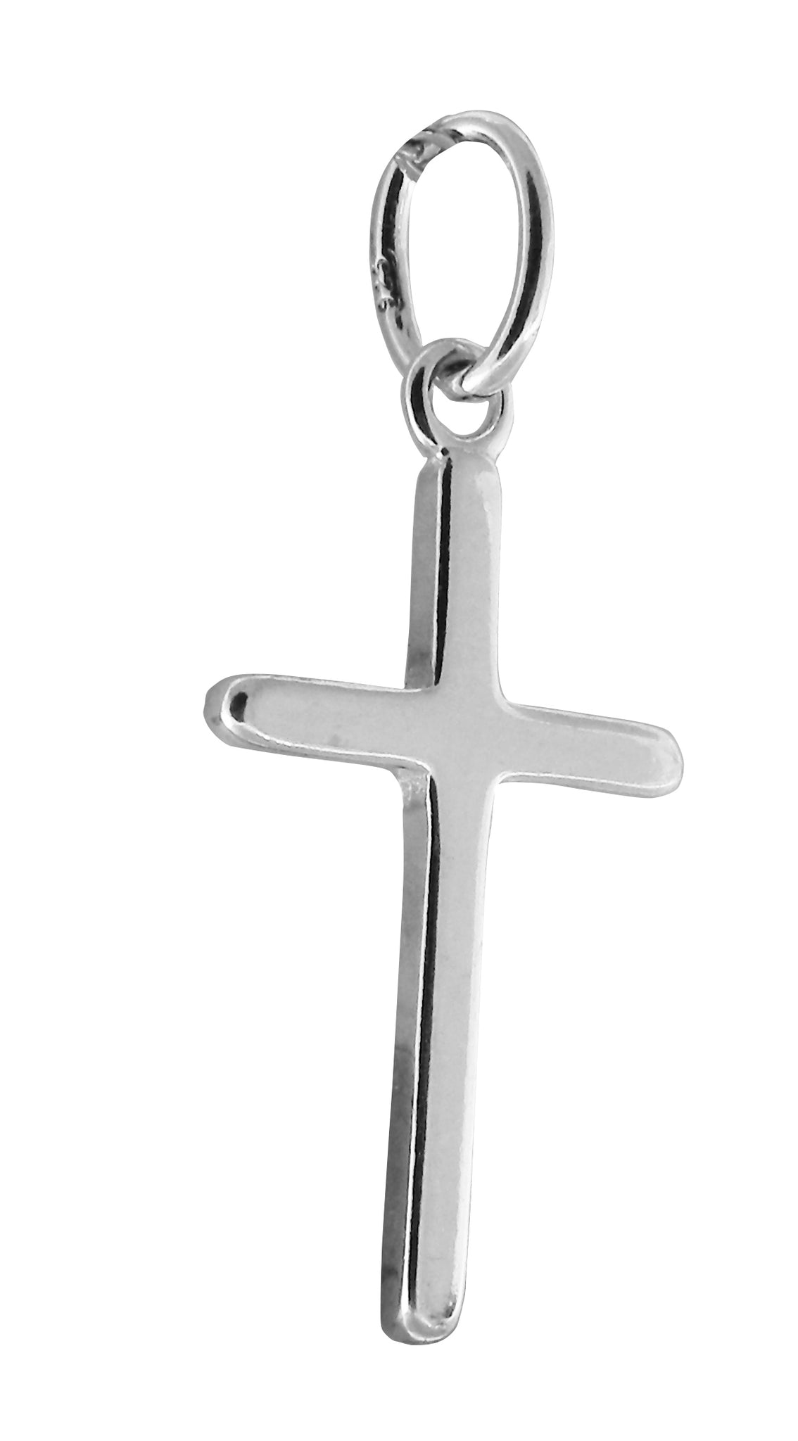 Medium Cross Pendent - Religious - Plain Sterling Silver