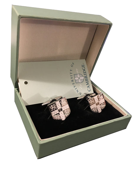 Cambridge University Cufflinks - with Laser engraved crest - Official Licenced product
