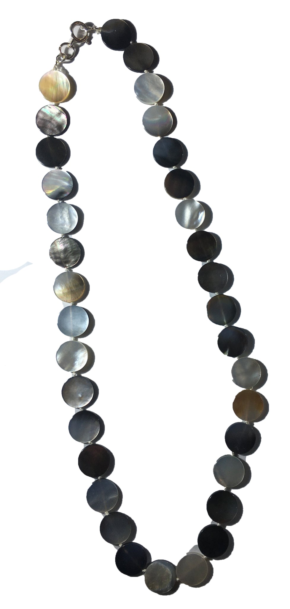 Mother of Pearl Bead Necklace - 18inch long - 12mm Diameter x 2mm Beads