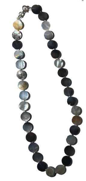 Mother of Pearl Bead Necklace - 18inch long - 12mm Diameter x 2mm Beads