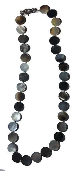 Mother of Pearl Bead Necklace - 18inch long - 12mm Diameter x 2mm Beads