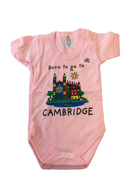 Born to go to Cambridge, Baby Short Sleeve Bodysuit - Cambridge Apparel