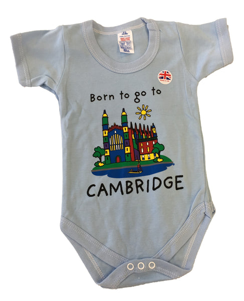 Born to go to Cambridge, Baby Short Sleeve Bodysuit - Cambridge Apparel