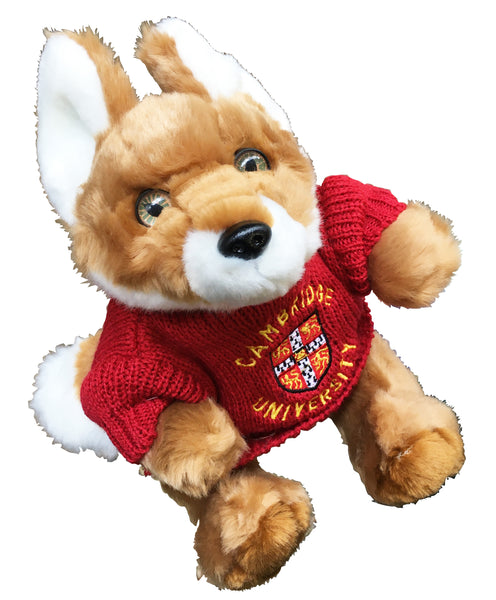 Cambridge University Plush Soft Toy - Freddy Fox with Cambridge University Sweater - Official Licenced product