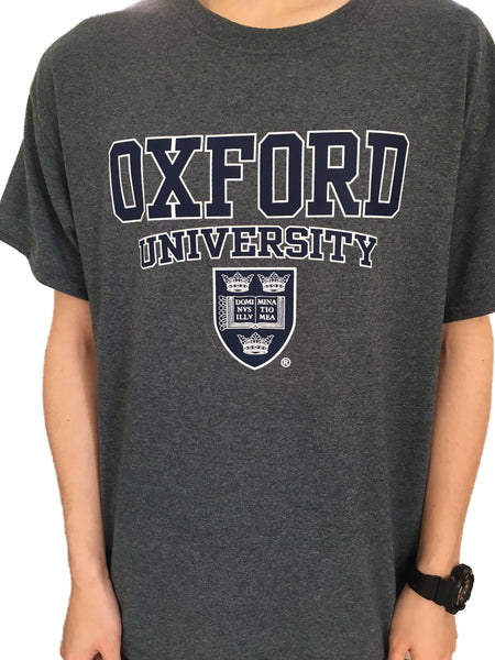 Oxford University T-Shirt - Charcoal Printed Design - Official Licenced Apparel