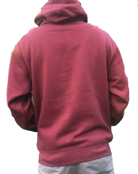Cambridge University Printed Hoody - Burgundy - Official Licenced Apparel