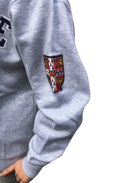 Official Cambridge University Zipped Hoody - Grey - Official Apparel of the Famous Univeristy of Cambridge