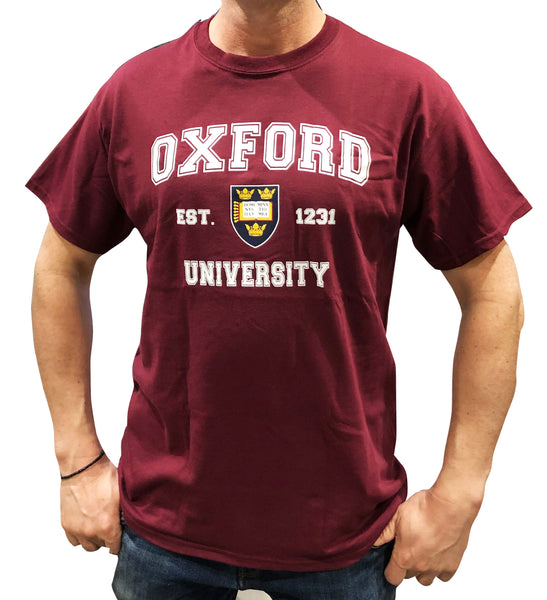 Oxford University - Maroon - Colour Crest Printed T-shirt - Official apparel of this famous Institution