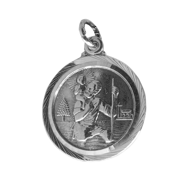 Saint Christopher Pendent - Religious - Plain Sterling Silver