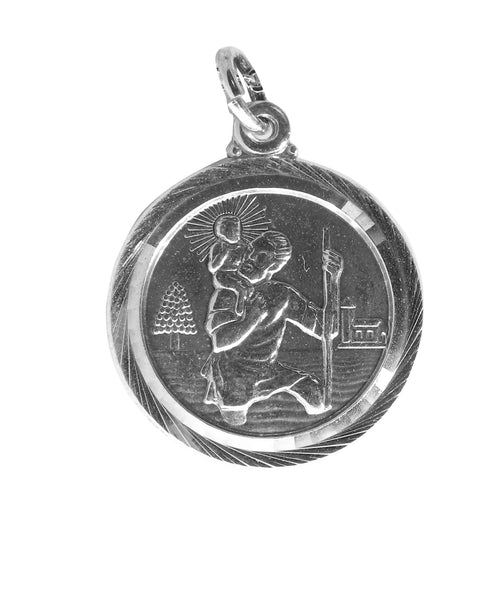 Saint Christopher Pendent - Religious - Plain Sterling Silver