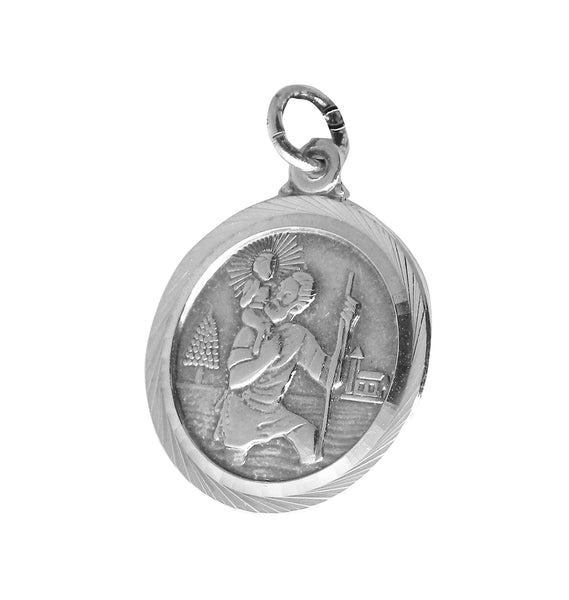 Saint Christopher Pendent - Religious - Plain Sterling Silver